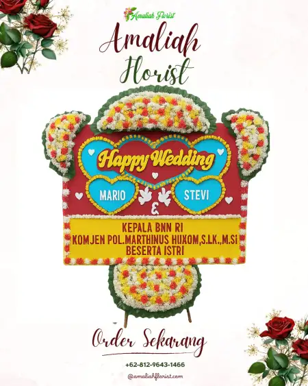 Papan Bunga Pernikahan Belani
